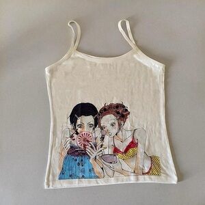 Nana Hachi Anime Vintage Tank Top 
Nana and Hachi Anime White Cream Tshirt Tee